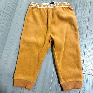 Souris Mini Baby Toddler Fleece Sweatpants Yellow Brown Size 12-18 months